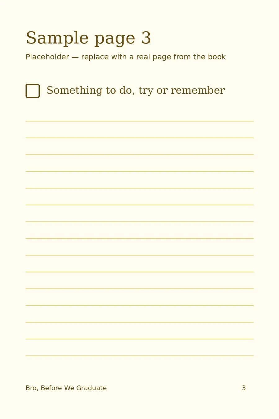 Sample page 3 from Bro, Before We Graduate