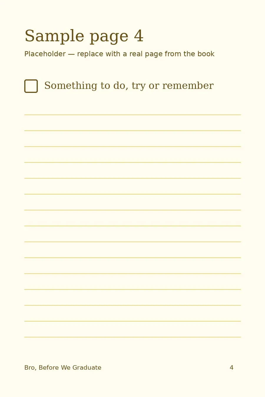 Sample page 4 from Bro, Before We Graduate